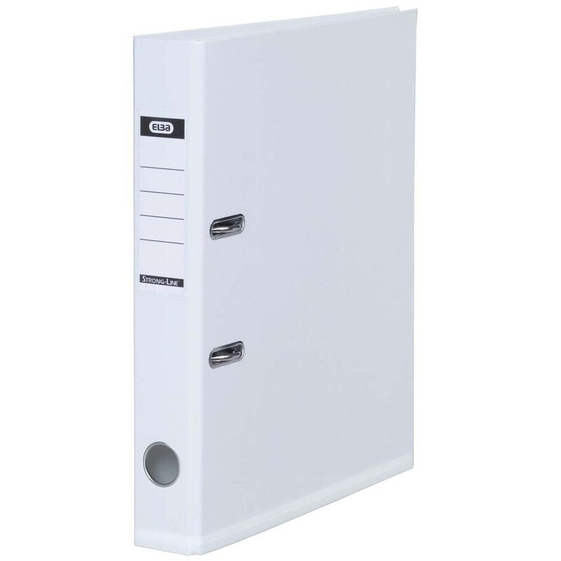 Brevordner, Elba, hvid, 50mm, 210x297mm, antal ringe: 2, PP, 10 Units