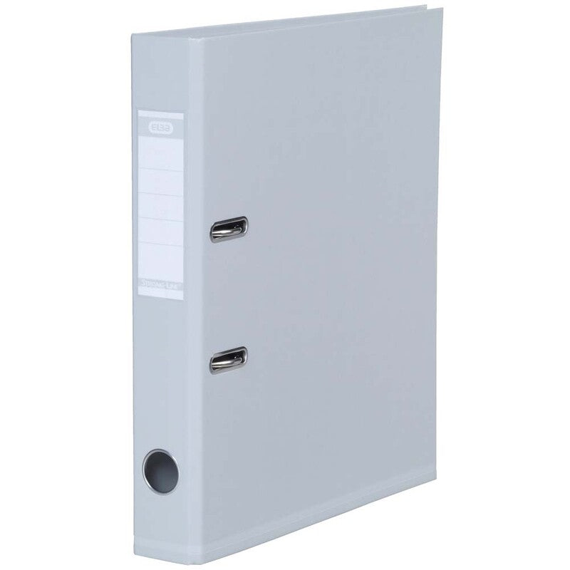 Brevordner, Elba, grå, 50mm, 210x297mm, antal ringe: 2, PP, 10 Units