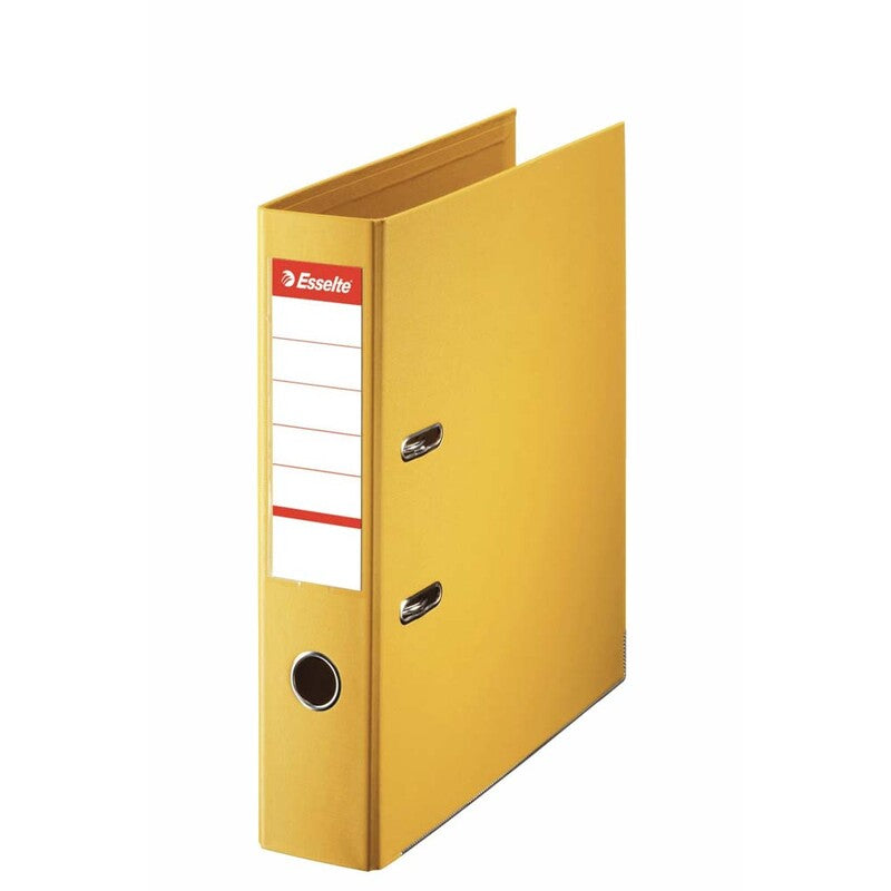 Brevordner, Esselte No.1 Power, gul, 75mm, 210x297mm, antal ringe: 2, FSC Mix 70%, 10 Units