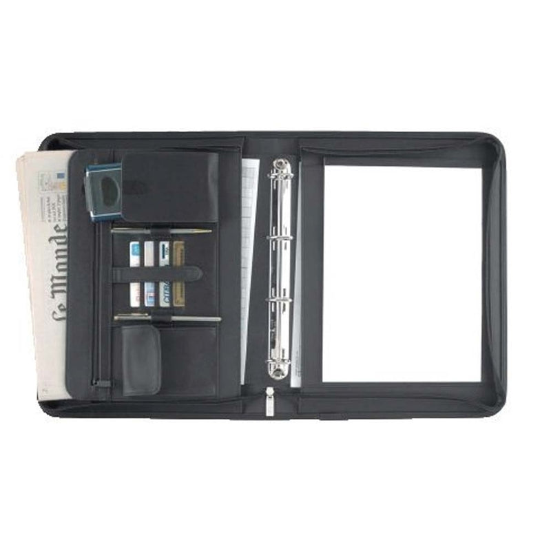 Dokumentmappe, Staedtler Eurostyle, sort, 210x297mm, antal ringe: 4, Artificial leather