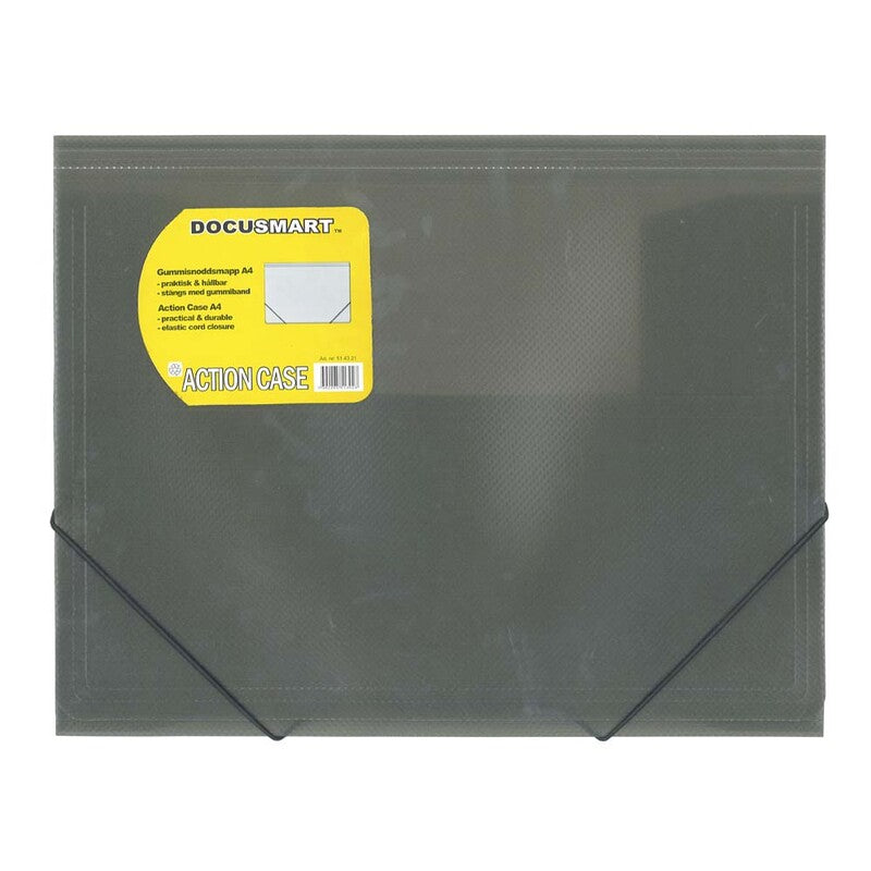 Plastmappe, BNT Docusmart, grå, 210x297mm, PP/elastic