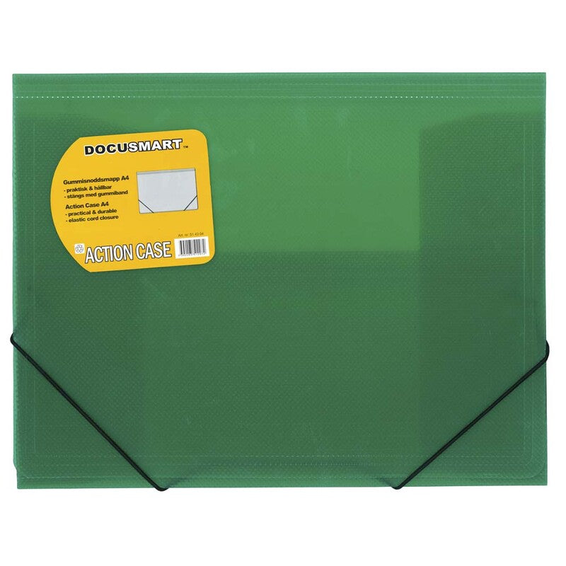 Plastmappe, BNT Docusmart, grøn, 210x297mm, Plastic/elastic