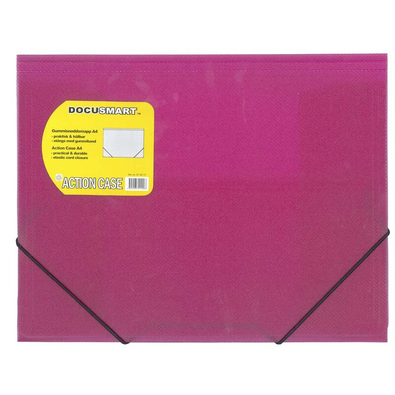 Plastmappe, BNT Docusmart, pink, 210x297mm, Plastic/elastic