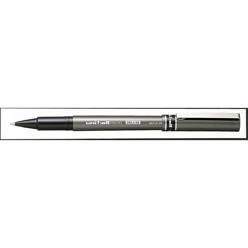 Rollerpen, Uniball Deluxe, UB-155 MICRO, 0,2MM, sort, Units 12