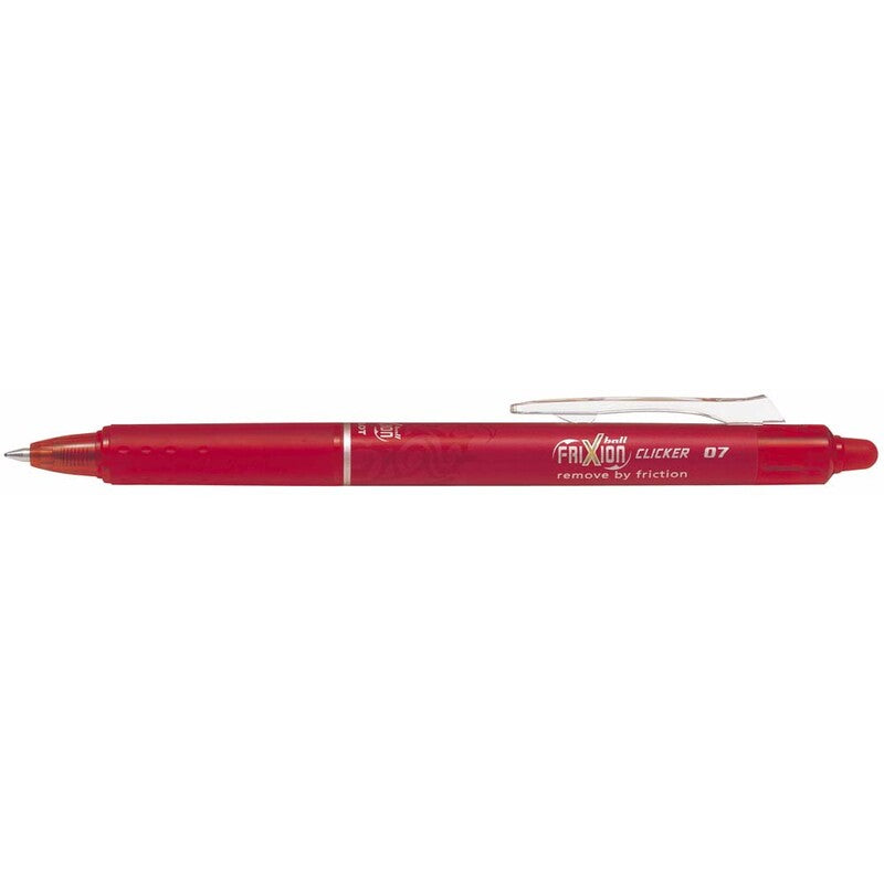 Kuglepen, Pilot Frixion, CLICKER, 0,7MM, rød