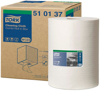 Industriaftøring rulle, Tork, W1/W2/W3, Airlaid exelCLEAN, 1 lag, hvid, 320mm x 152.00m, FSC Mix Credit