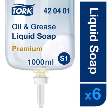 Håndrens, Tork, S1, Industri Premium Refill, 1 l, pakke a 6 stk