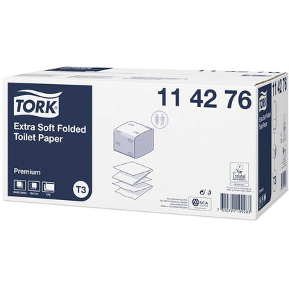 Toiletpapir Ark, Tork, Premium, Bulk, 2 lag, hvid, 110mm, æske a 7560 ark, FSC Mix Credit
