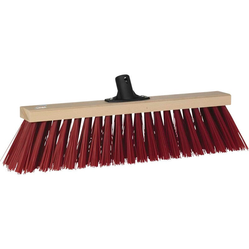 Fejekost, Vikan, Broom wood w/socket, rød/træ, 530mm