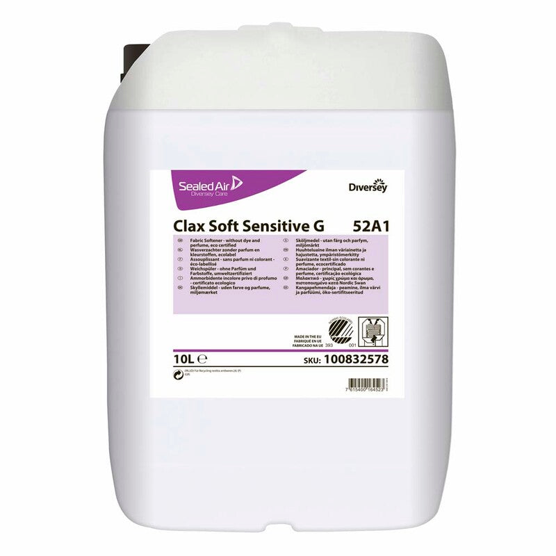 Flydende vaskemiddel, Diversey, CLAX SOFT Sensitive G, 20 l