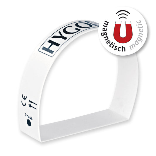 Engangshandsker, Clean Hands, Plastikring med magnet, Polyacryle, hvid, pakke a 5 stk