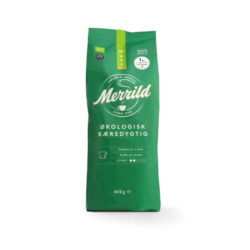 Kaffe formalet, Merrild, pose a 400 gr, økologisk