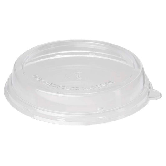 Låg t/salatbowl bagasse, Duni, Rund, Ø 212, højde 37, RPET, transparent, karton a 160 stk, Fødevaregodkendt