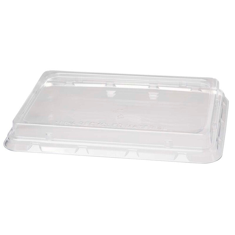 Låg t/salatbowl bagasse, Duni, 165x239x28mm, RPET, transparent, karton a 240 stk