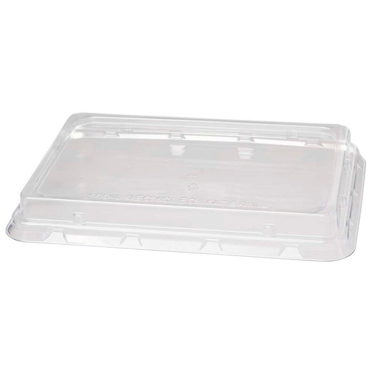 Låg t/salatbowl bagasse, Duni, 165x239x28mm, RPET, transparent, karton a 240 stk