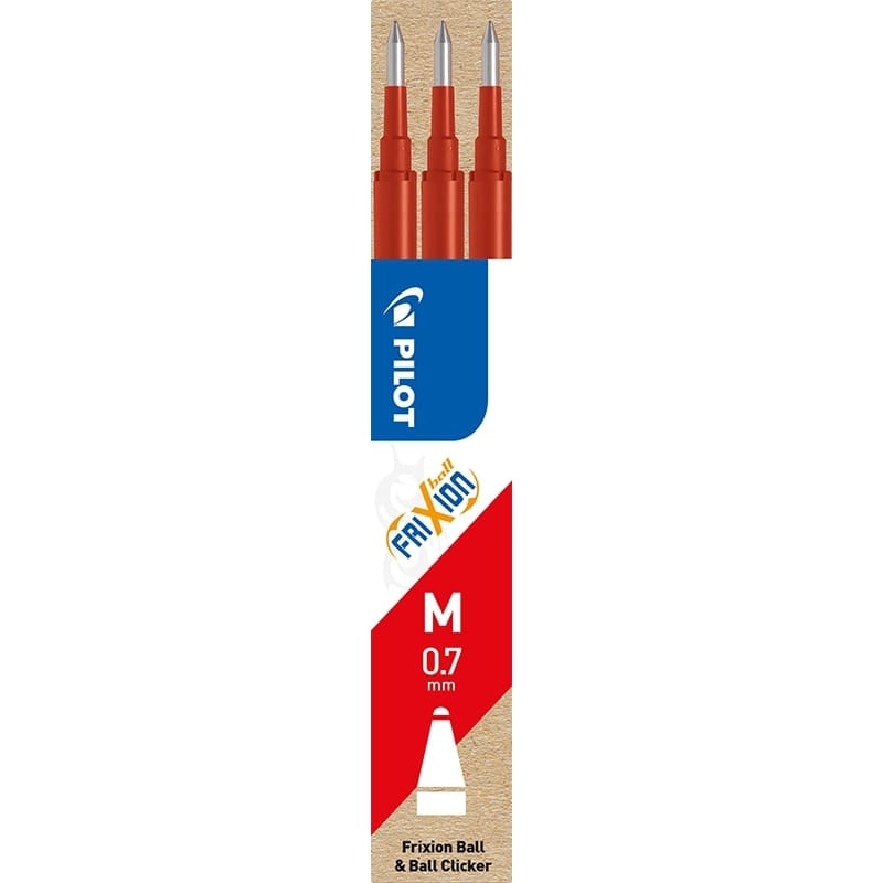 Refill, Pilot Frixion, CLICKER, 0,7MM, rød