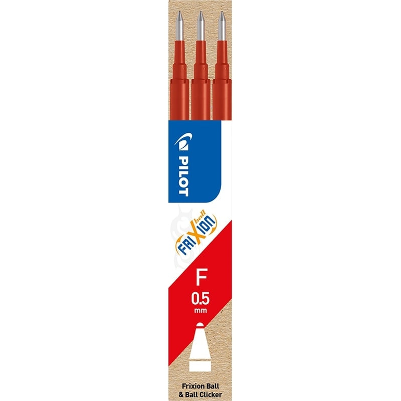 Refill, Pilot Frixion, CLICKER, 0,5MM, rød