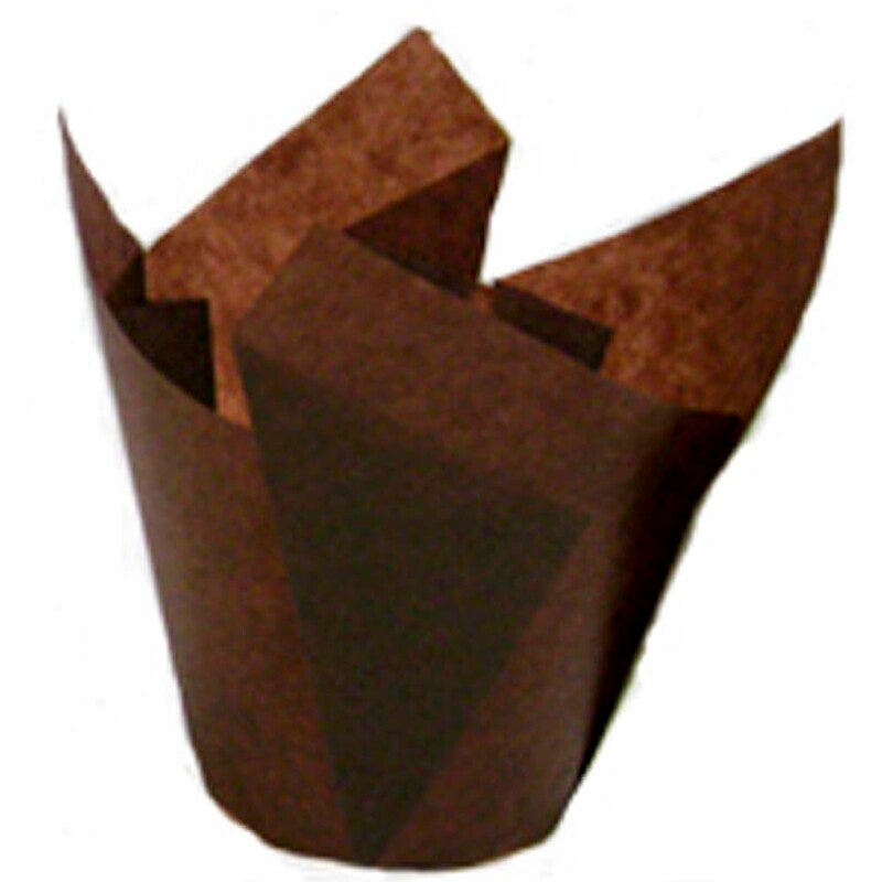 Muffin form, Rund, højde 60 mm, indvendig diameter 50.0 mm, Pergamentpapir, 50 g/m2, brun, pakke a 1000 stk, Tulip, Fødevaregodkendt