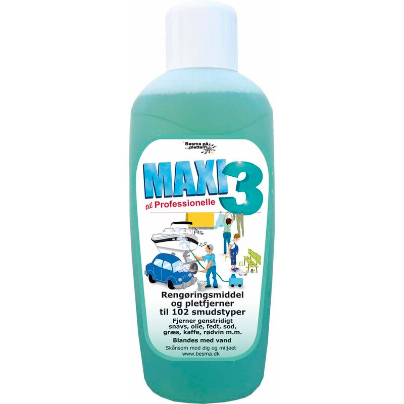 Grundrengøring, Besma, MAXI 3, display, til olie og smuds, 1 l