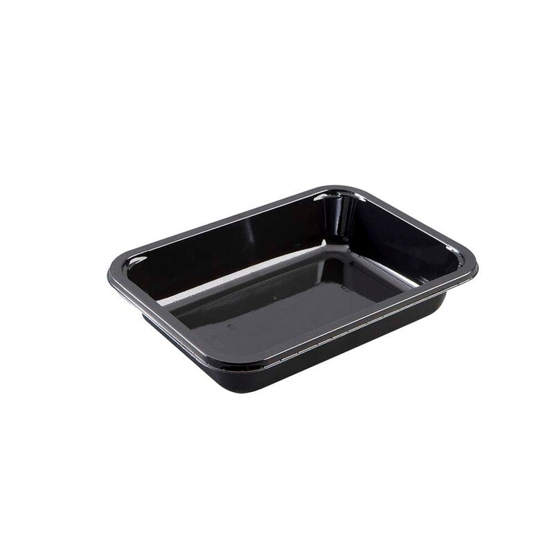 Plastbakke, Færch, C 2187-1I, 1-rums, Rektangulær, 620 ml, 187x137x36mm, C-PET, sort, t/ovn & microovn, karton a 576 stk