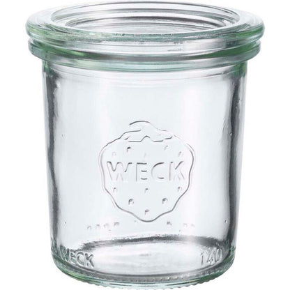 Sylteglas, Rund, Ø 60, højde 69, Glass, transparent, pakke a 12 stk, Weck, Fødevaregodkendt