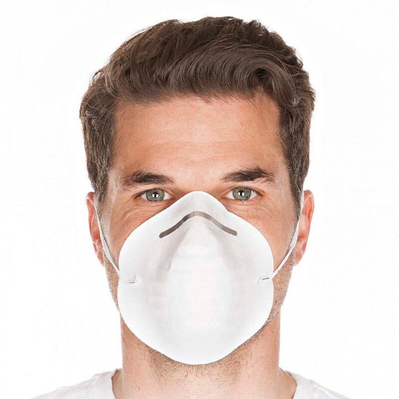 Masker/åndedrætsværn, industrimaske, non-woven, hvid, pakke à 50 stk.