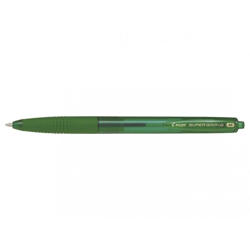 Kuglepen, Pilot Super grip G, M, 0,27MM, grøn, units 12