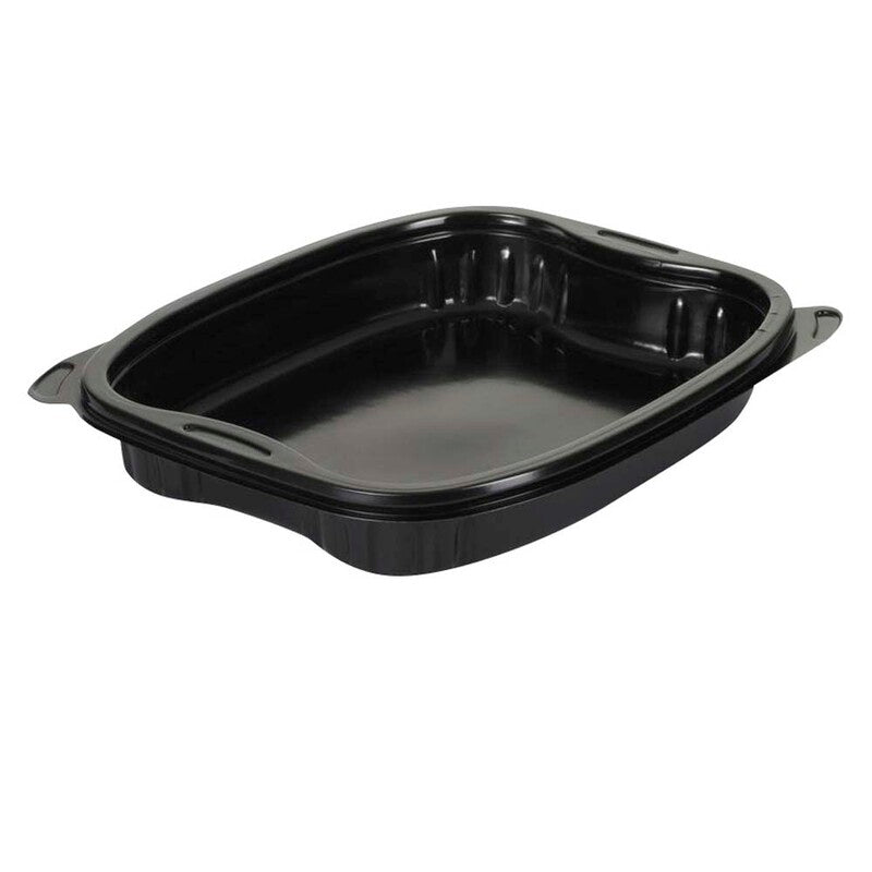 Plastbakke, Plus Pack Bistro, 1-rums, Rektangulær, 500 ml, 190x155x30mm, PP, sort, karton a 300 stk