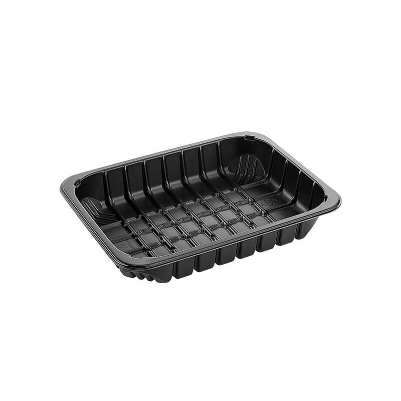 Plastbakke, Færch, P 78-35S, 1-rums, Rektangulær, 945 ml, 172x221x35mm, PP, sort, karton a 640 stk