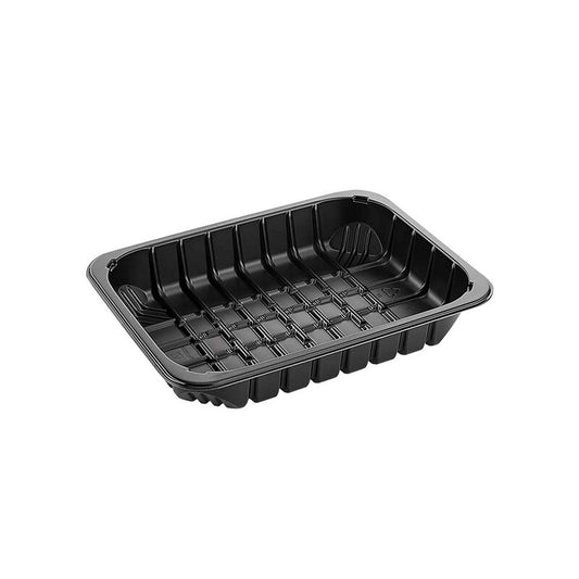 Plastbakke, Færch, P 78-35S, 1-rums, Rektangulær, 945 ml, 172x221x35mm, PP, sort, karton a 640 stk
