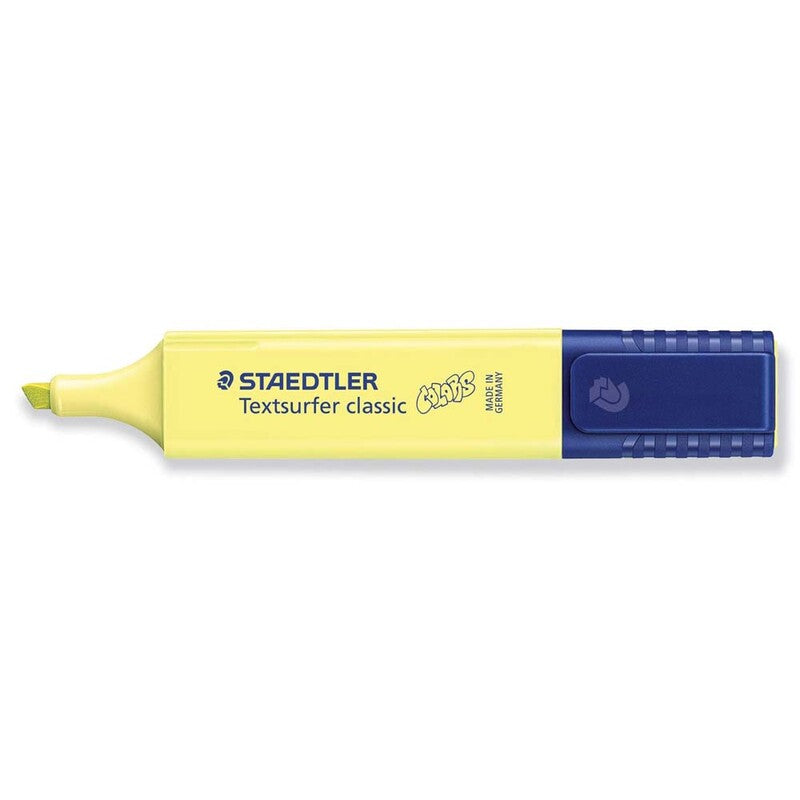 Tekstmarker, Staedtler Textsurfer, 364 C-100, 1-5MM, Skrå spids, gul, 10 Units