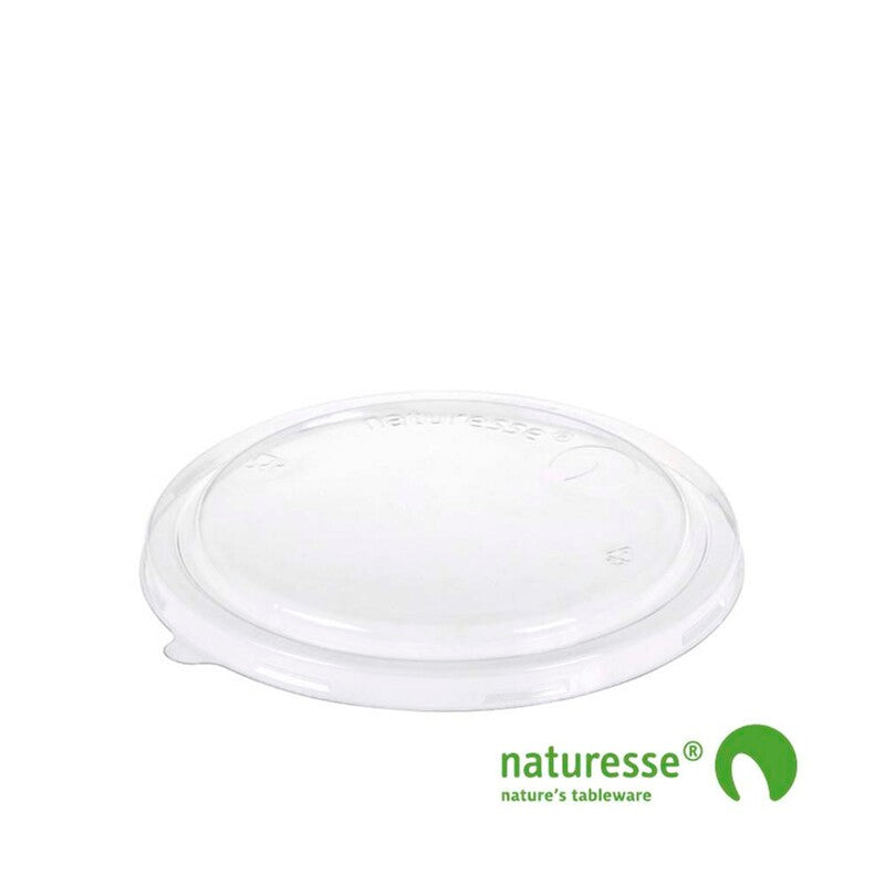 Salatbowle, Rund, Ø 185, højde 16, PLA, transparent, karton a 300 stk, Fødevaregodkendt