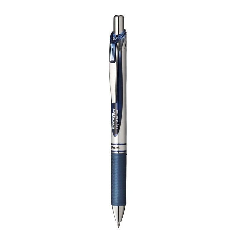 Rollerpen, Pentel EnerGel, BL77, 0,35MM, sort blå, Units 12