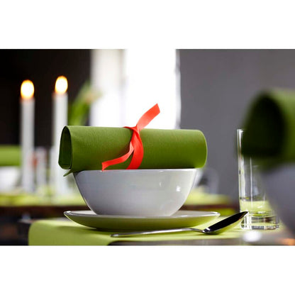 Middagsserviet, Duni, Dunilin, 1/4-fold, 1 lag, tissue, leaf green, 400mmx400mm, pakke med 45 stk