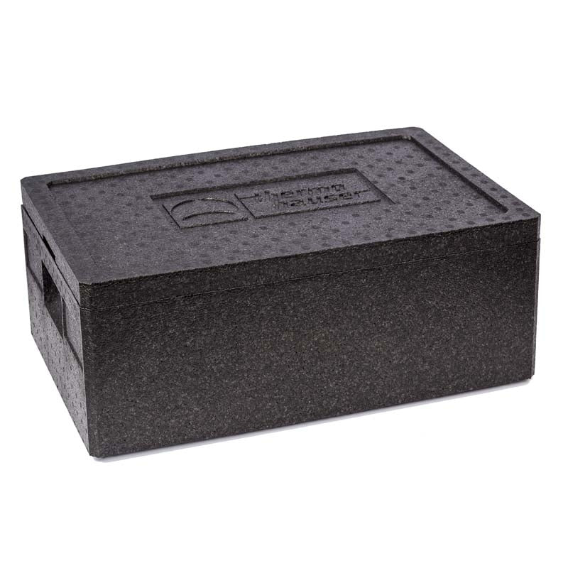 Termo skumkasse, 1/1GN, Rektangulær, 600x400x305mm, Expanded polypropylene (EPP), sort, eco, 1 stk