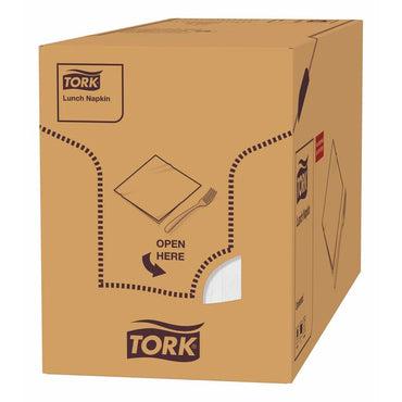 Frokostservietter, Tork, Universal, 1/4-fold, 1 lag, hvid, 326mmx330mm, karton a 4000 stk, FSC Mix Credit