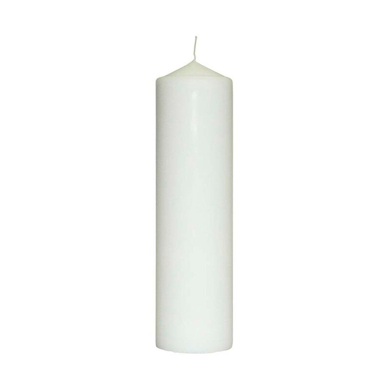 Bloklys, udvendig diameter: 70 mm, Voks, hvid, 85h, pakke a 12 stk