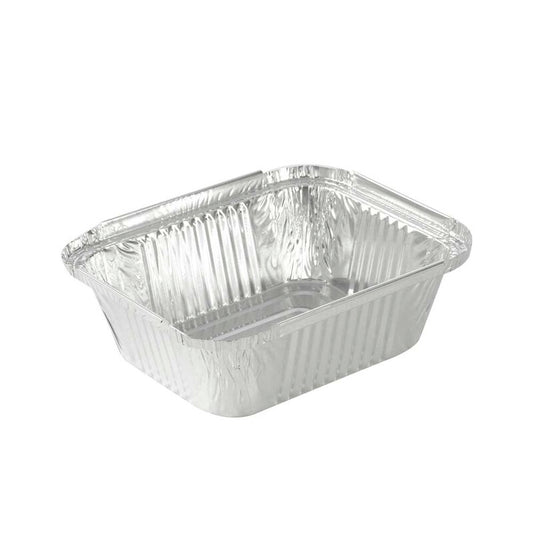 Foliebakke, Plus Pack, 1-Compartments, Rektangulær, 450 ml, 141x116x41mm, aluminium, aluminium, pakke a 100 stk