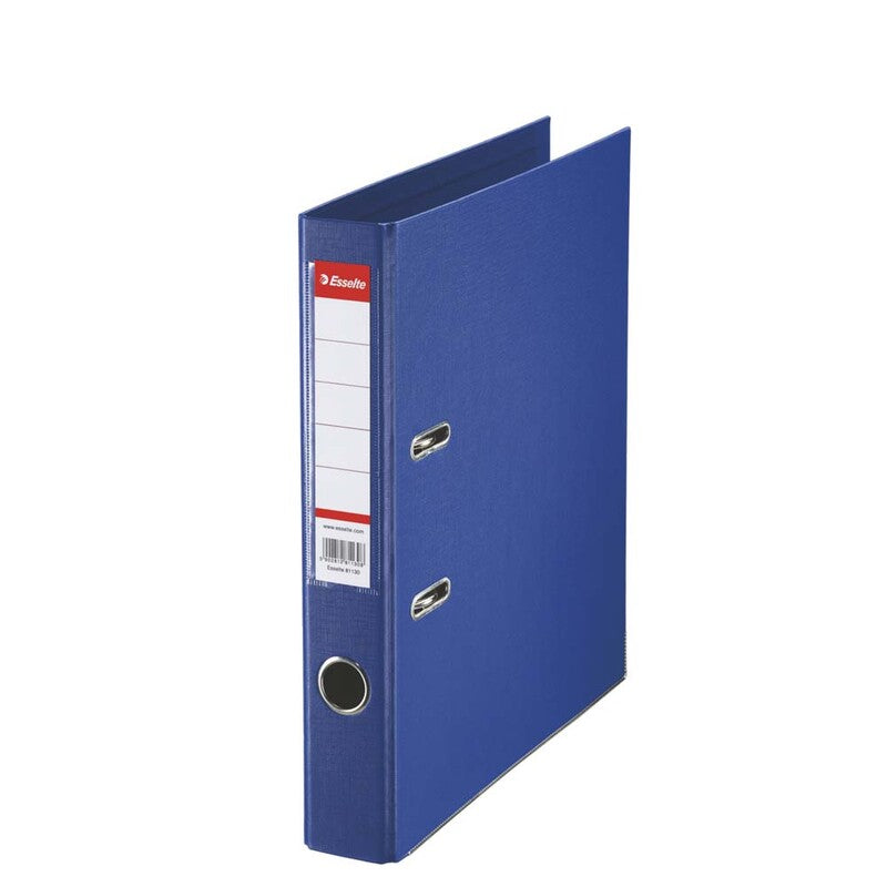 Brevordner, Esselte, blå, 50mm, 210x297mm, antal ringe: 2, PP, 10 Units