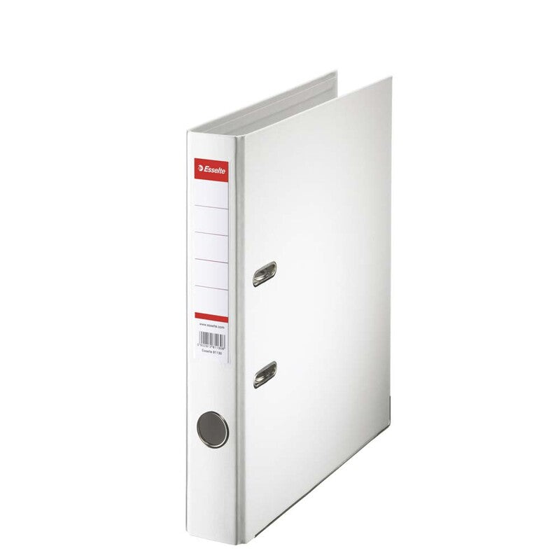 Brevordner, Esselte Standard, hvid, 50mm, 210x297mm, antal ringe: 2, PP, 10 Units