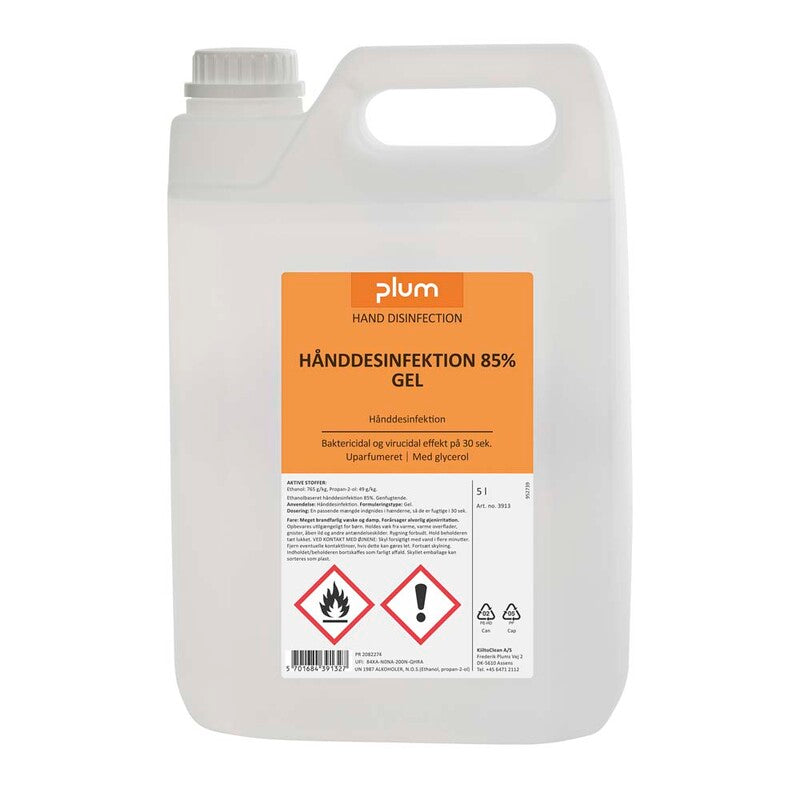 Hånddesinfektion, Plum, 85 % Gel, 5 l
