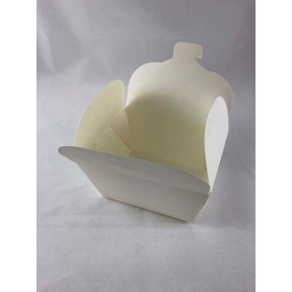 Take away box, Medium 700 ml, 109x89x65mm, Pap, hvid, For noodles, pakke a 50 stk