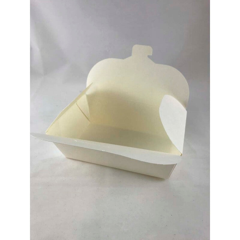 Take away box, Large 1000 ml, 165x100x65mm, Pap, hvid, For noodles, pakke a 50 stk