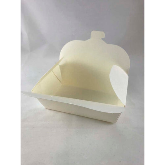 Take away box, Large 1000 ml, 165x100x65mm, Pap, hvid, For noodles, pakke a 50 stk