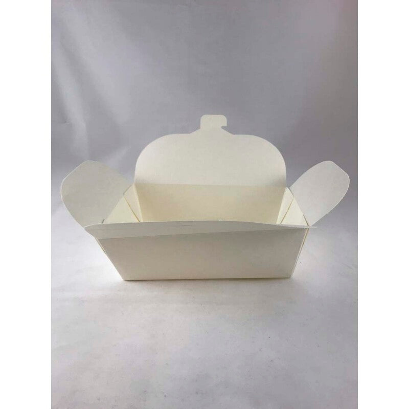 Take away box, Large 1000 ml, 165x100x65mm, Pap, hvid, For noodles, pakke a 50 stk