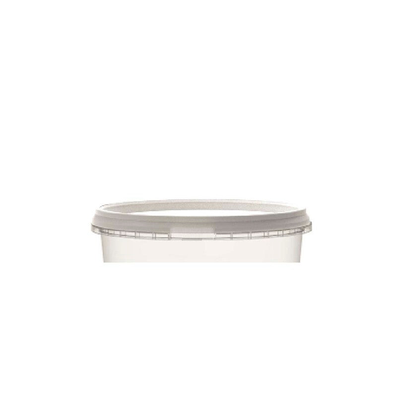 Låg t/plastbøtte, Rund, Ø 132, højde 7, PP, transparent, karton a 1104 stk