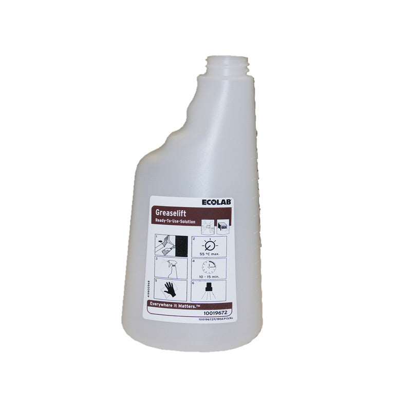 Sprayflaske, Ecolab, Refill bottle for Greaselift, 650 ml, transparent