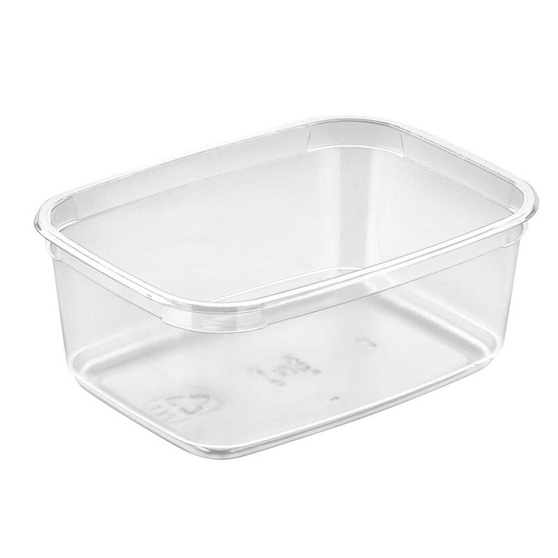 Plastbakke, Færch, M 68-50, 1-rums, Rektangulær, 500 ml, 142x105x56mm, PET, transparent, karton a 560 stk