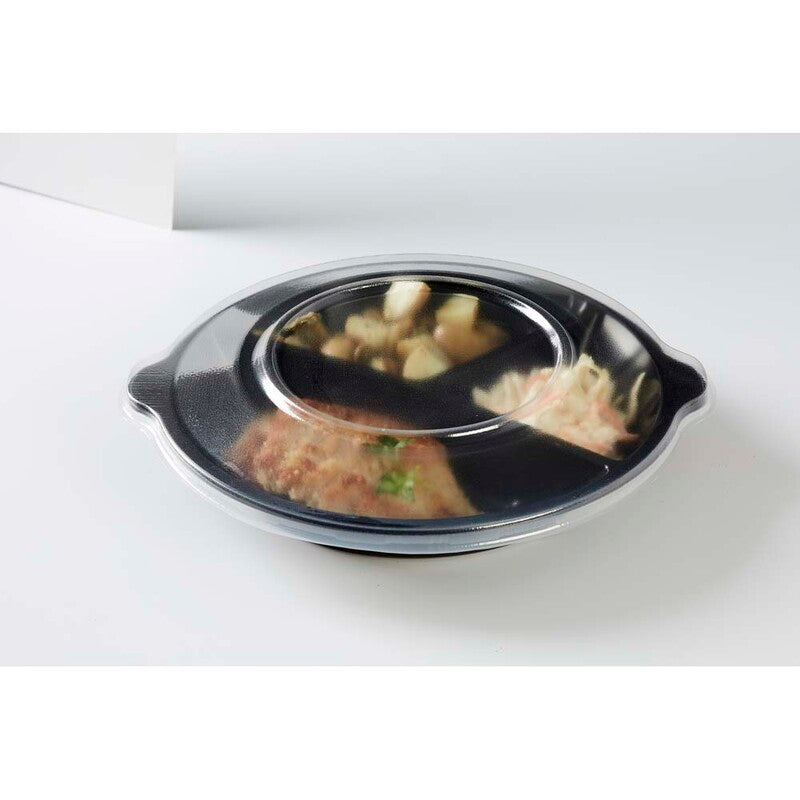 Låg t/plastbakke, Duni, Rund, Ø 250, højde 250, PP, transparent, karton a 240 stk, Fødevaregodkendt