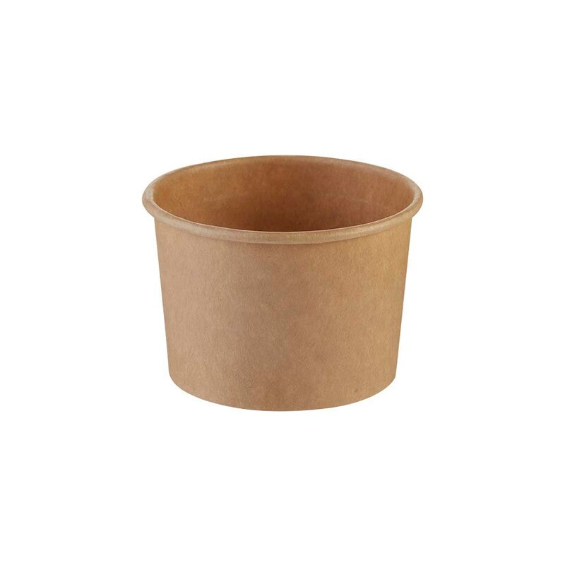 Dressingbæger, Rund, Ø 74, højde 49, Kraft, brun, 3oz 120/140ml, pakke a 50 stk, Fødevaregodkendt